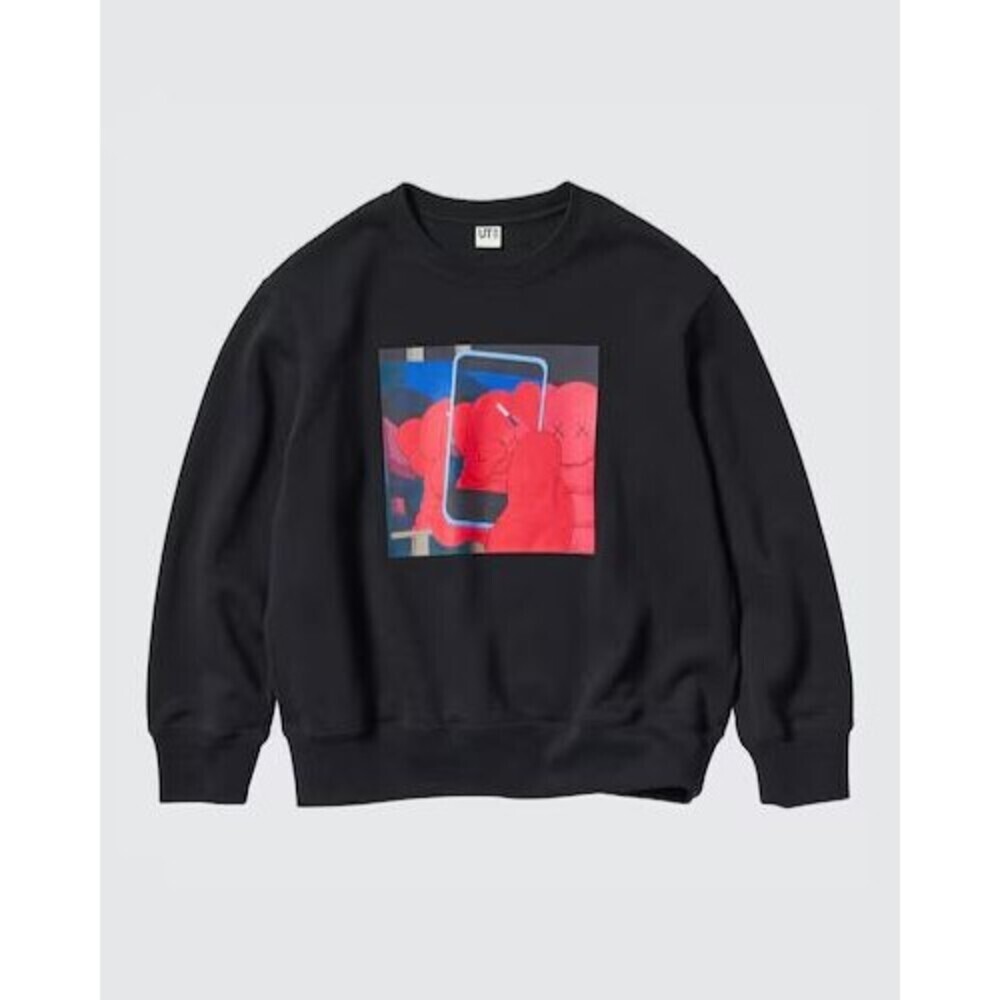 Uniqlo Kaws x Andy Warhol Sweatshirt Unisex XS Black Cotton Graphic Design